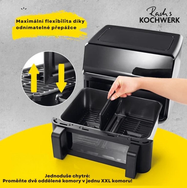 KochWerk Horkovzdušná fritéza s dvojitou komorou 14349 Dual Vario (6)